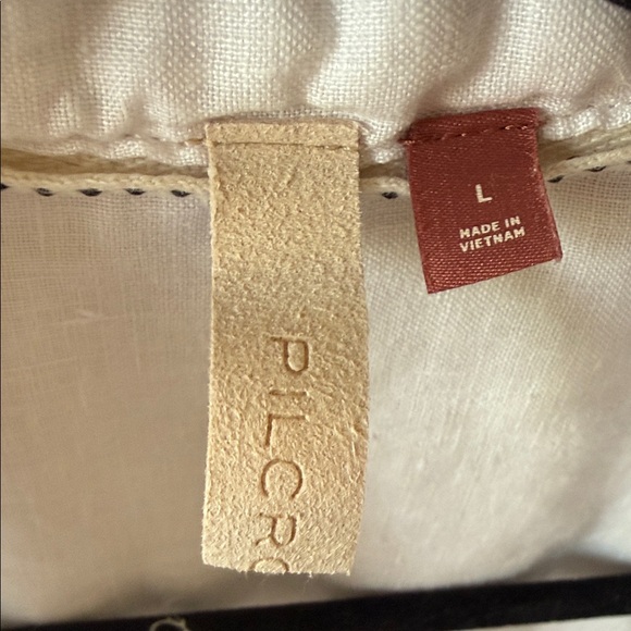 Pilcro 100% linen White Button-Up Linen Shirt size Large - Picture 2 of 6